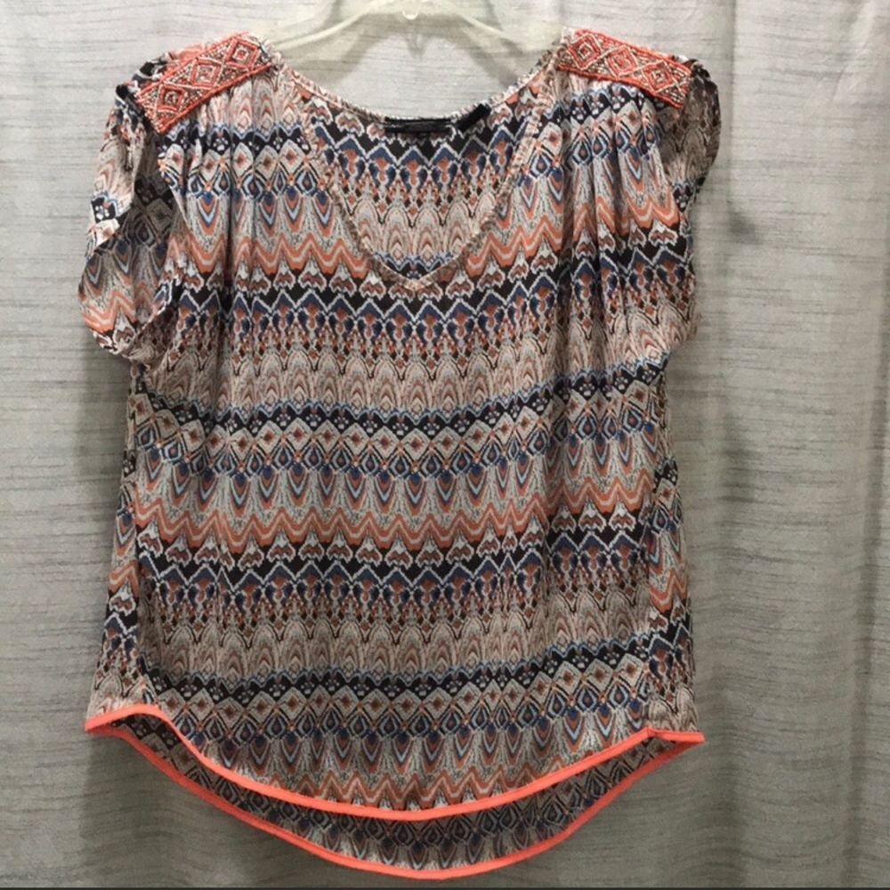 Miss Me Tribal Aztec Top XS